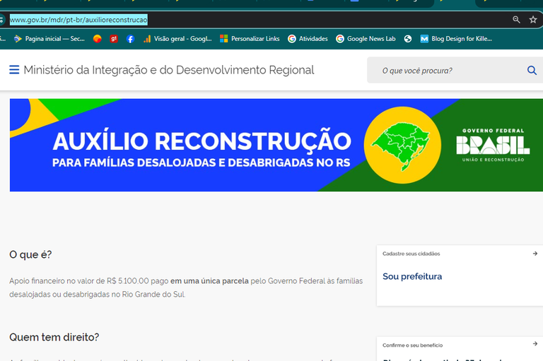 Governo Lan Ou Site Para Cadastrar Fam Lias Para Receber Parcela Nica